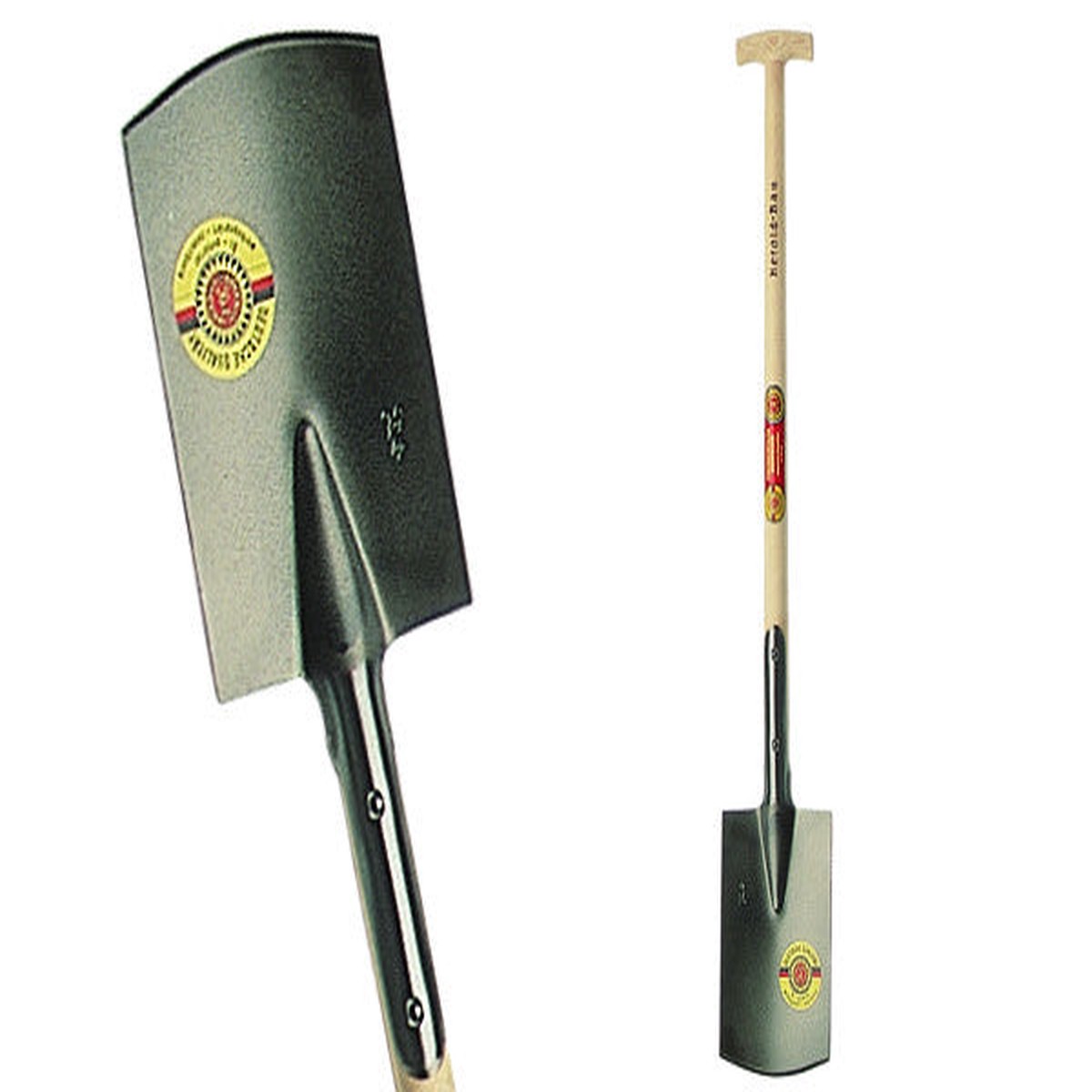 German Carbon Steel Spade 47lbs 10x 7 with 35 Ash T Handle