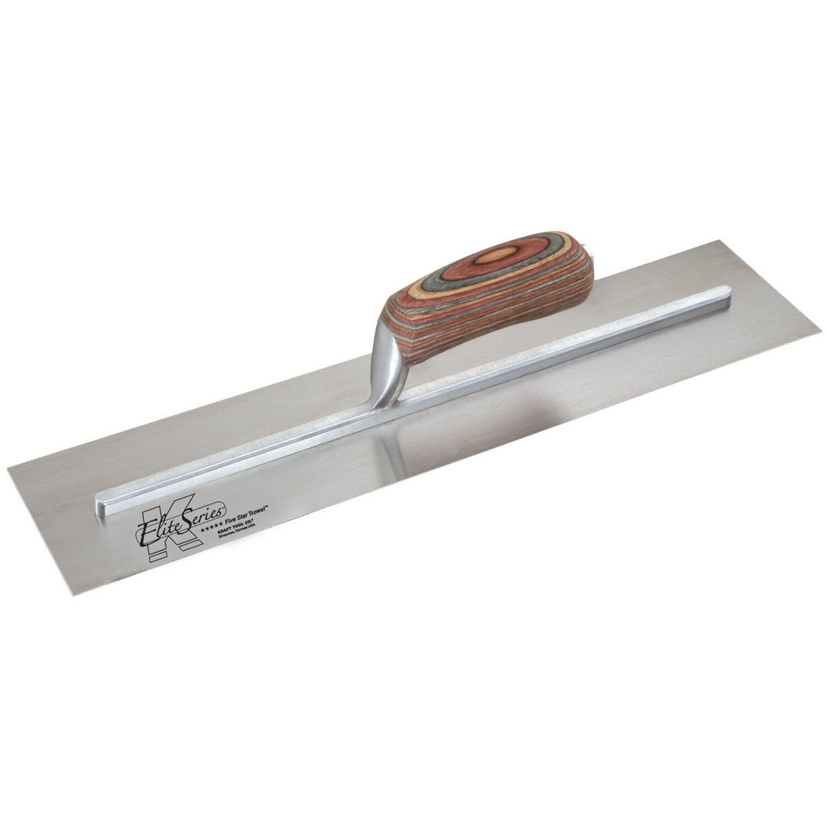 Kraft Tool CFE212 Elite Series Five Star 12 x 4 Carbon Steel Cement Trowel with Laminated Wood Handle