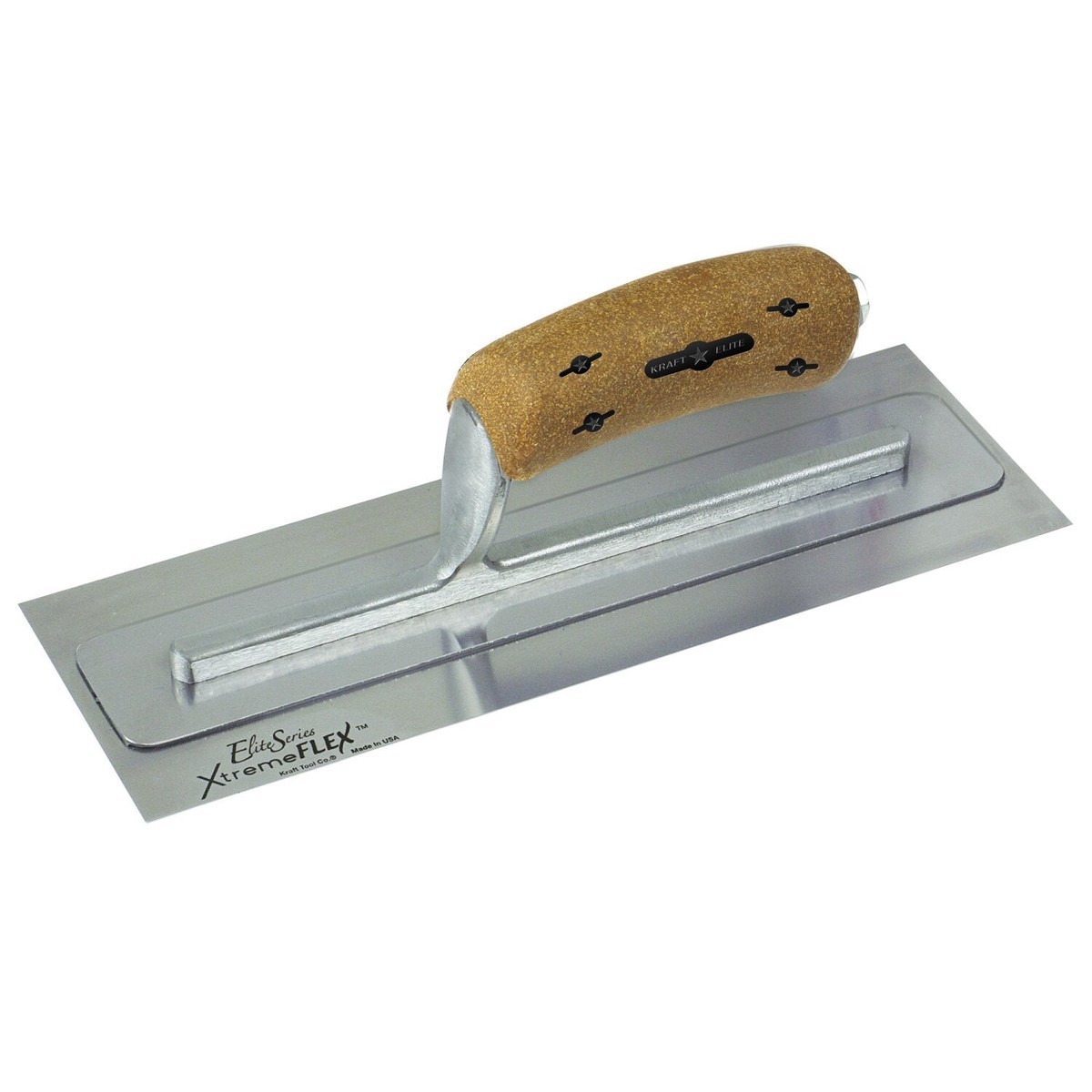 Kraft Tool PLE465K Elite Series Five Star 16 x 4 XtremeFLEX Stainless Steel Trowel with Cork Handle