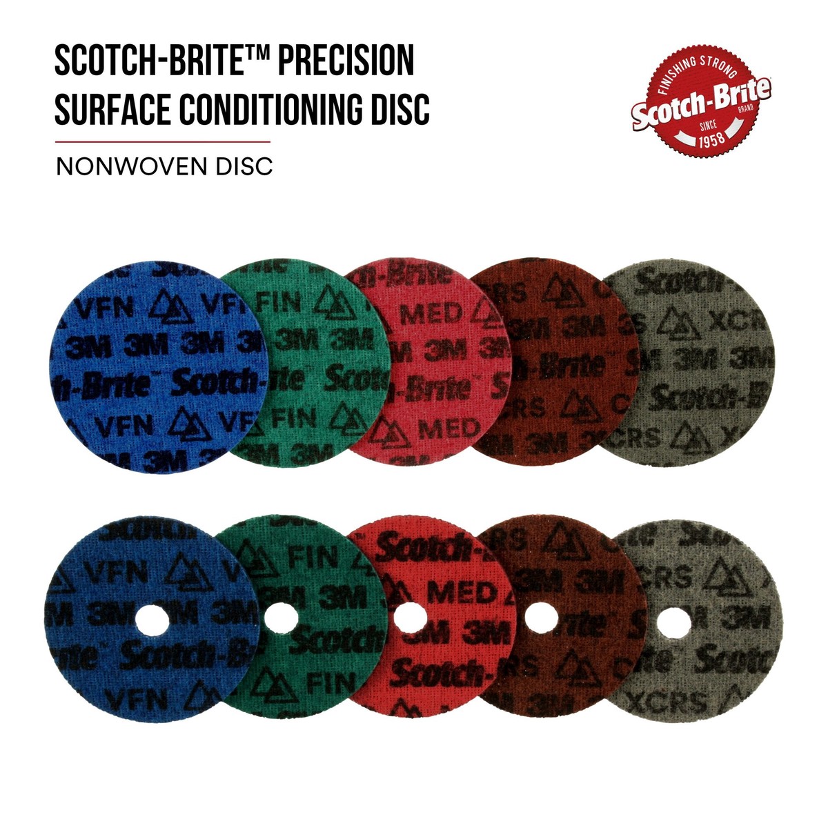Scotch-Brite Precision Surface Conditioning Disc PN-DH Very Fine 3 in x NH