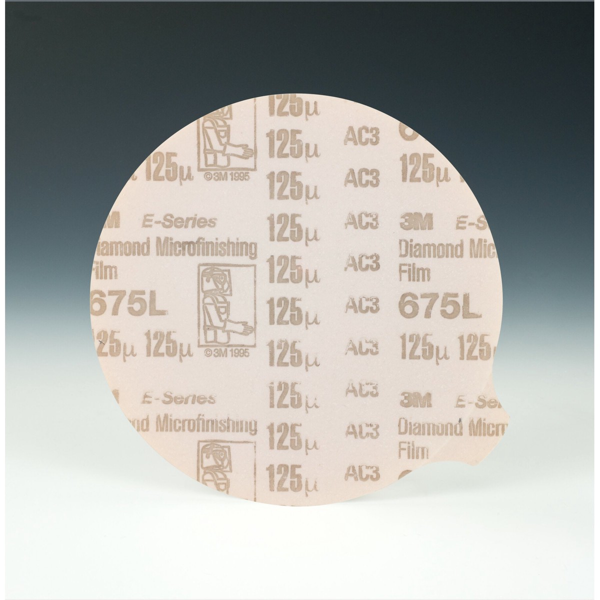 3M Diamond Microfinishing Film PSA Disc 675L 125 Mic 6MIL Orange 6in x 12 in