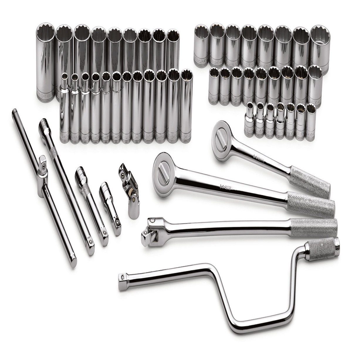 54 Piece 12 Drive 12 Pt Std and Deep Metric Socket Set