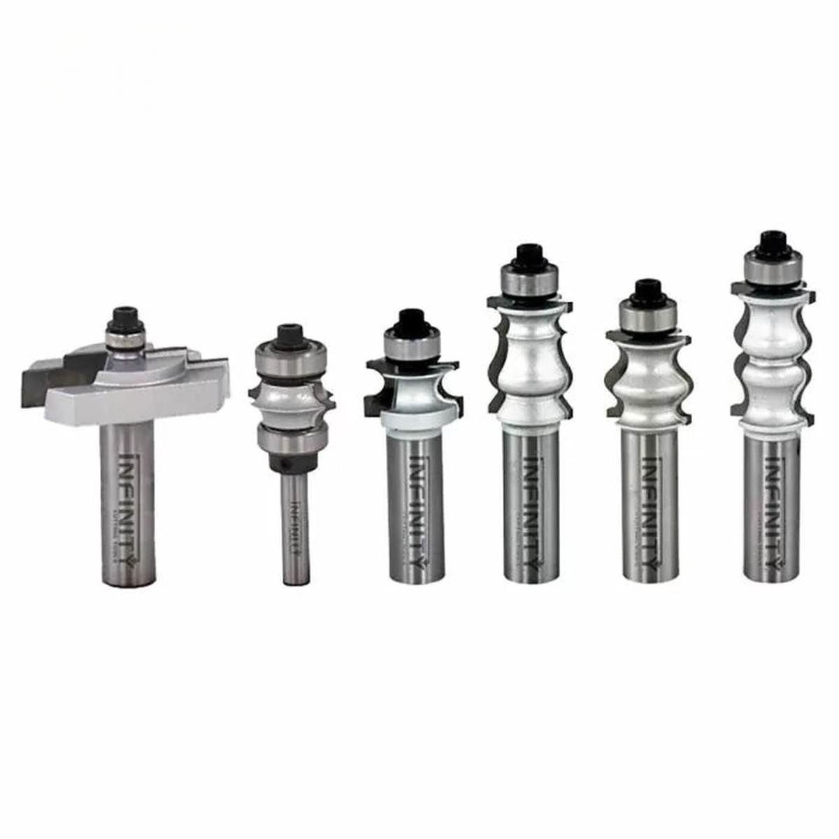 Infinity Tools 12 shank 6-Pc Master Frame Making Router Bit Set