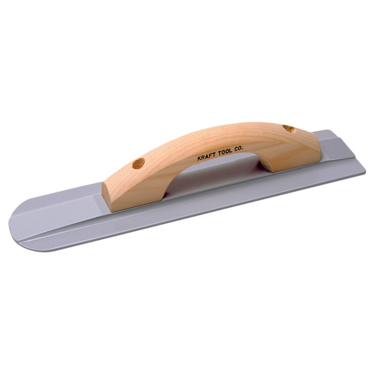 Kraft Tool CF078 16 x 3-14 Round FrontSquare Back Magnesium Hand Float with Wood Handle