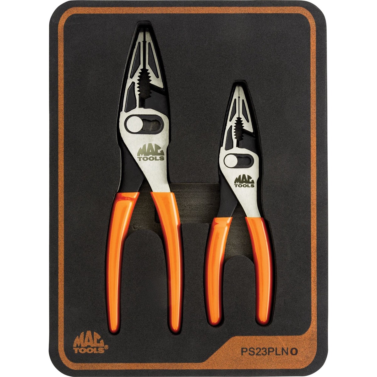 2pc 3-pos long nose pliers (Orange)