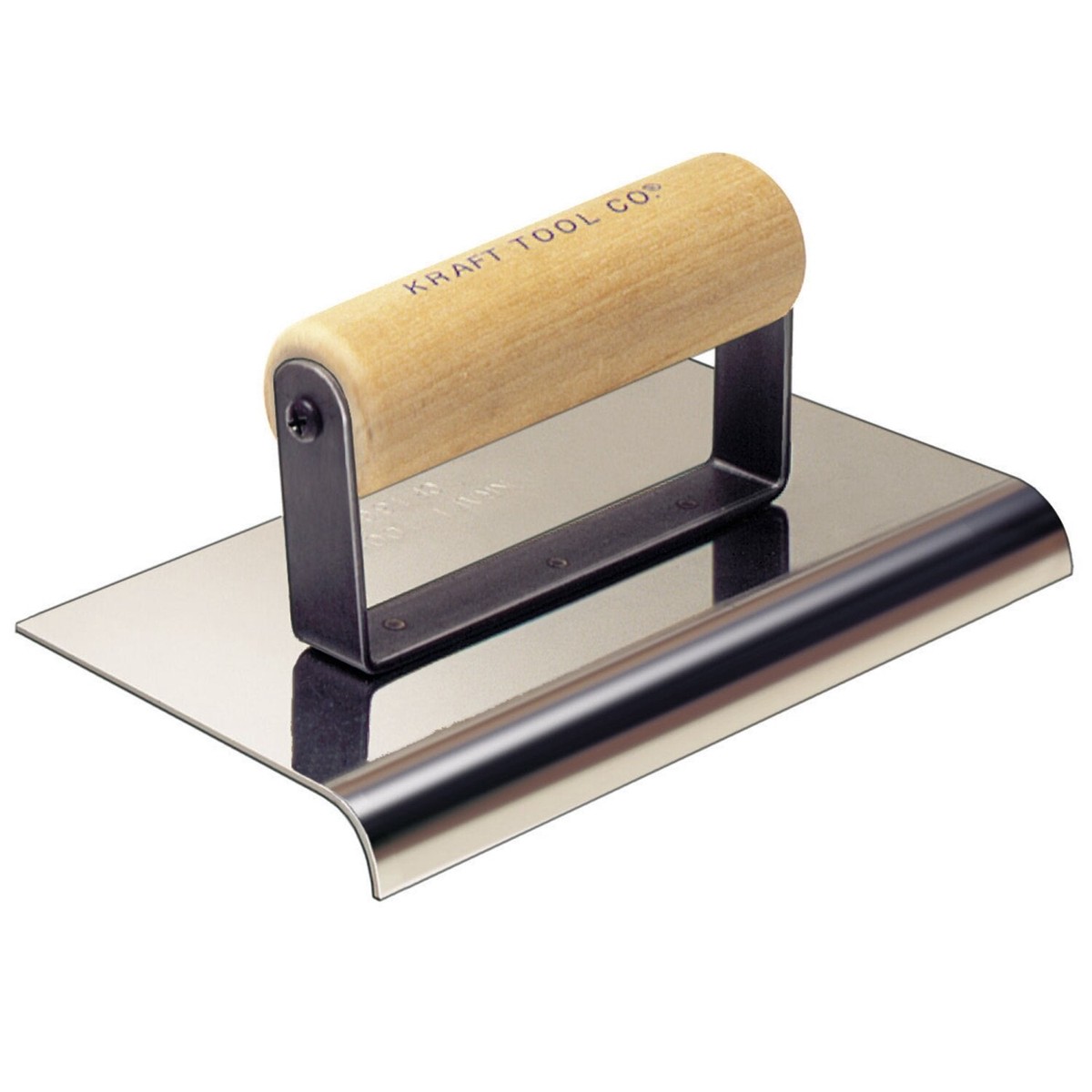 Kraft Tool CF906 10 x 6 58R Stainless Steel Highway Edger with Wood Handle