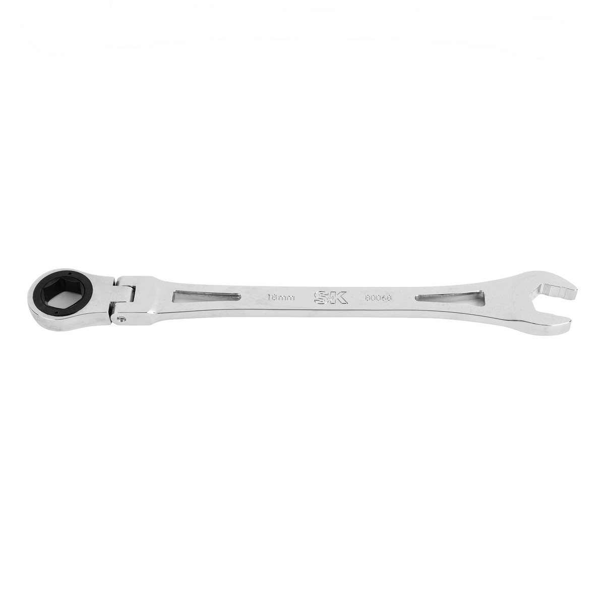 Flex-Head X-Frame 6-Point Metric Chrome Ratcheting Combination Wrench 18mm