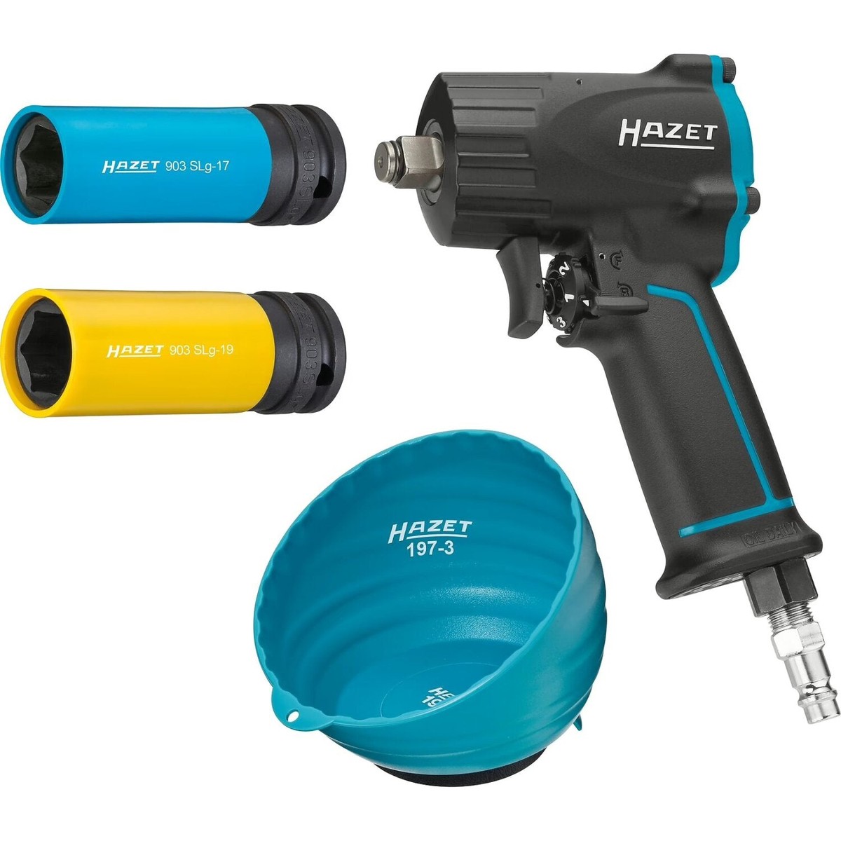 Hazet 9012M4 12 inch (125 mm) Square Solid Impact Wrench set 1100 Nm