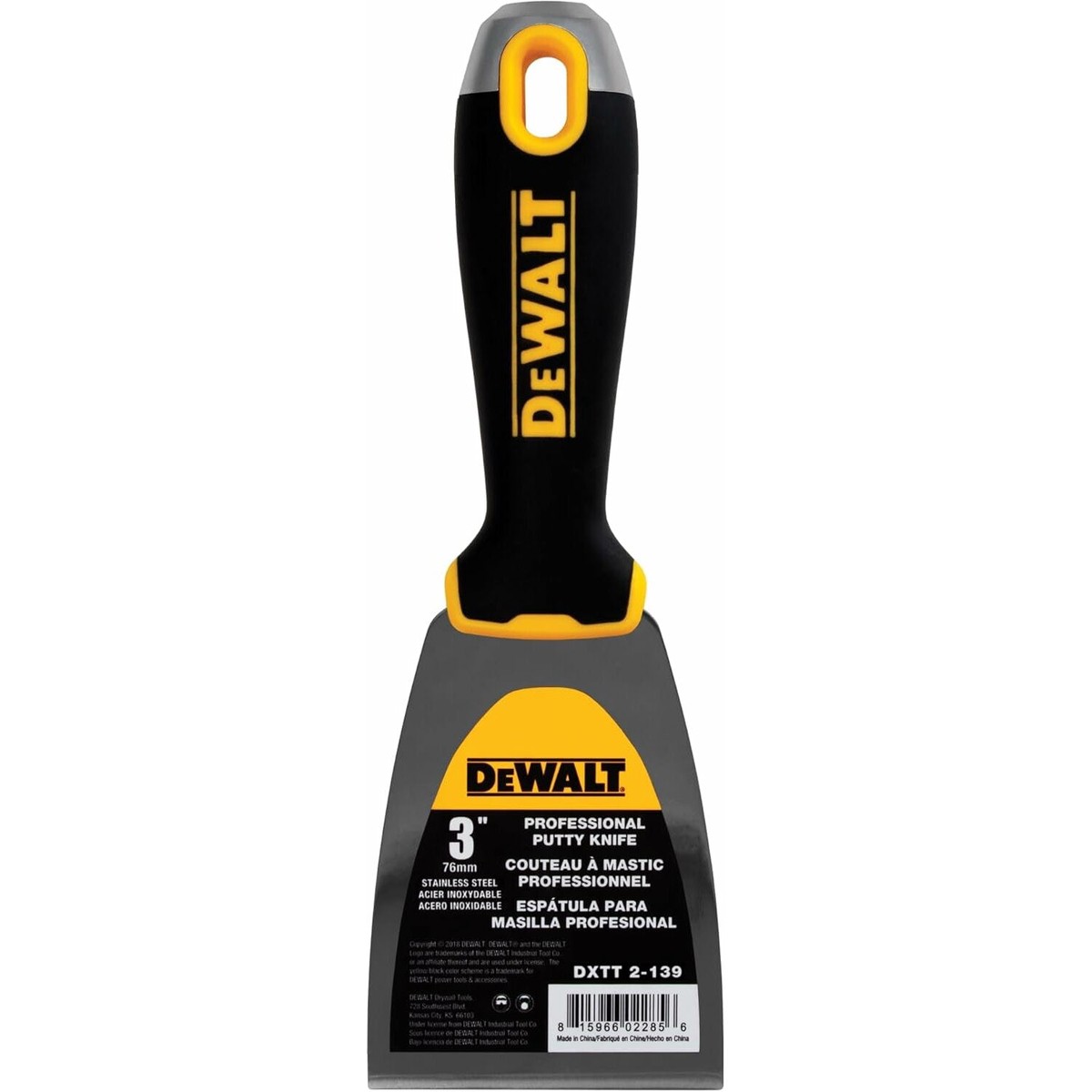 Dewalt DXTT-2-139 3 in Stainless Steel Putty Knife with Soft Grip Handle