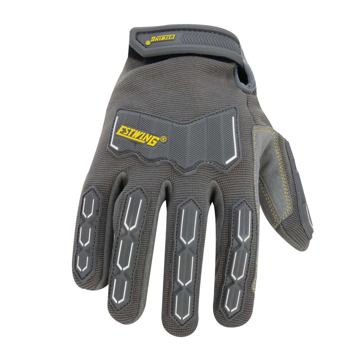 Estwing EWIMP0609 Impact Resistant Synthetic Leather Palm Work Glove with Anti-Vibration Palm Medium