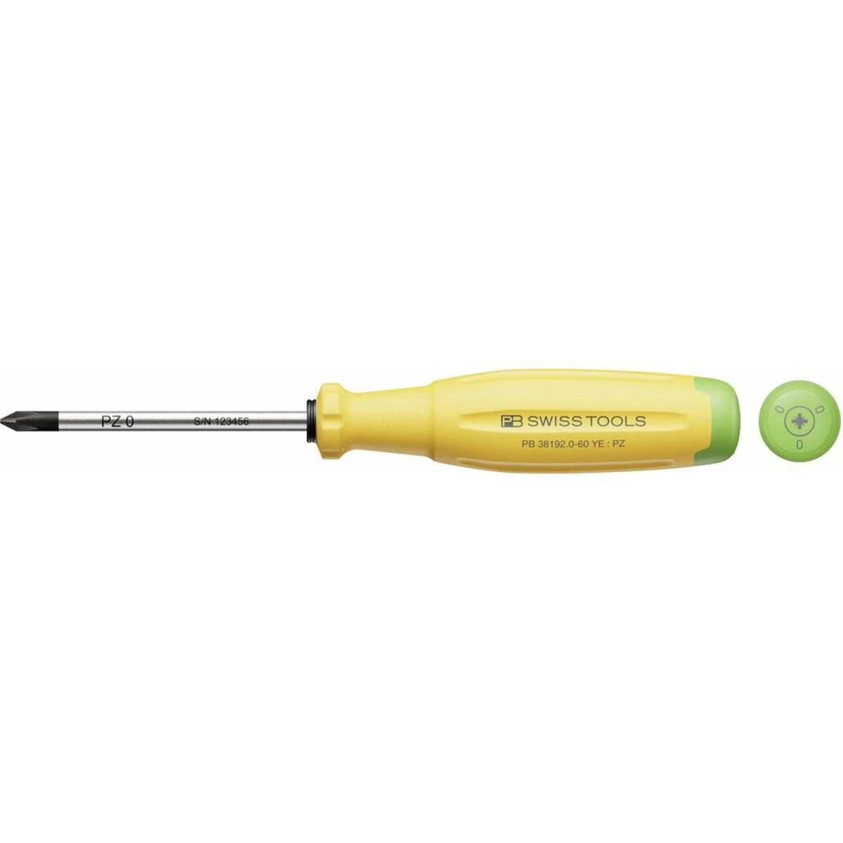 PB Swiss PB 381920-60 YE SwissGrip Evo screwdriver for PZ scr - PZ0