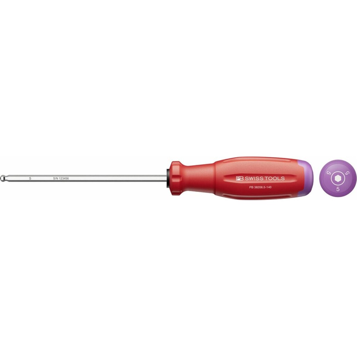 PB Swiss PB 382065-140 SwissGrip Evo ball point screwdriver Hex 5 mm