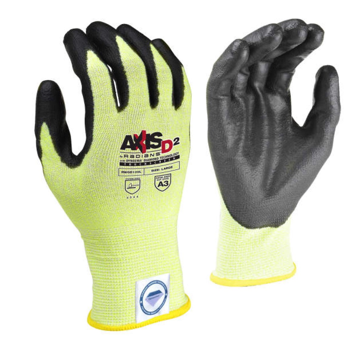 Radians RWGD100 AXIS D2 Dyneema Cut Protection Level A3 Touchscreen Glove