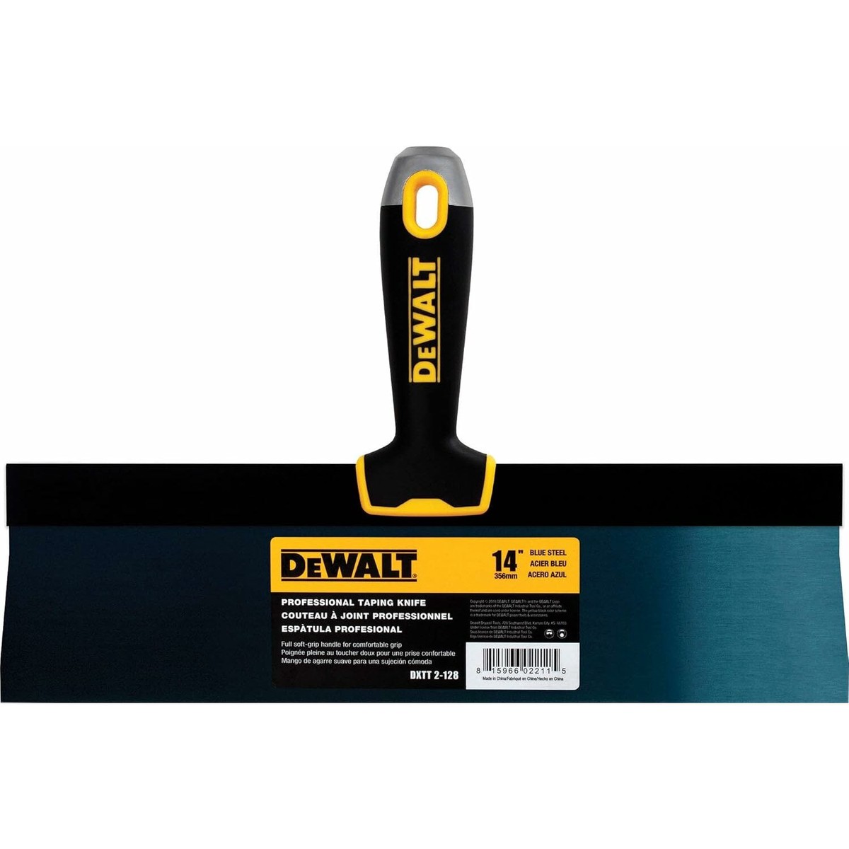Dewalt DXTT-2-128 14 Taping Knife Blue Steel wSoft Grip Handle