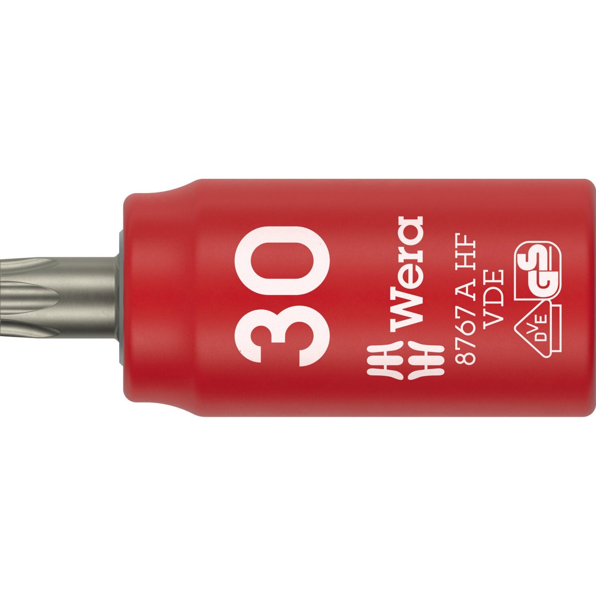 Wera 8767 A VDE HF TORX Zyklop Bit socket insulated with 14 drive with holding function T30