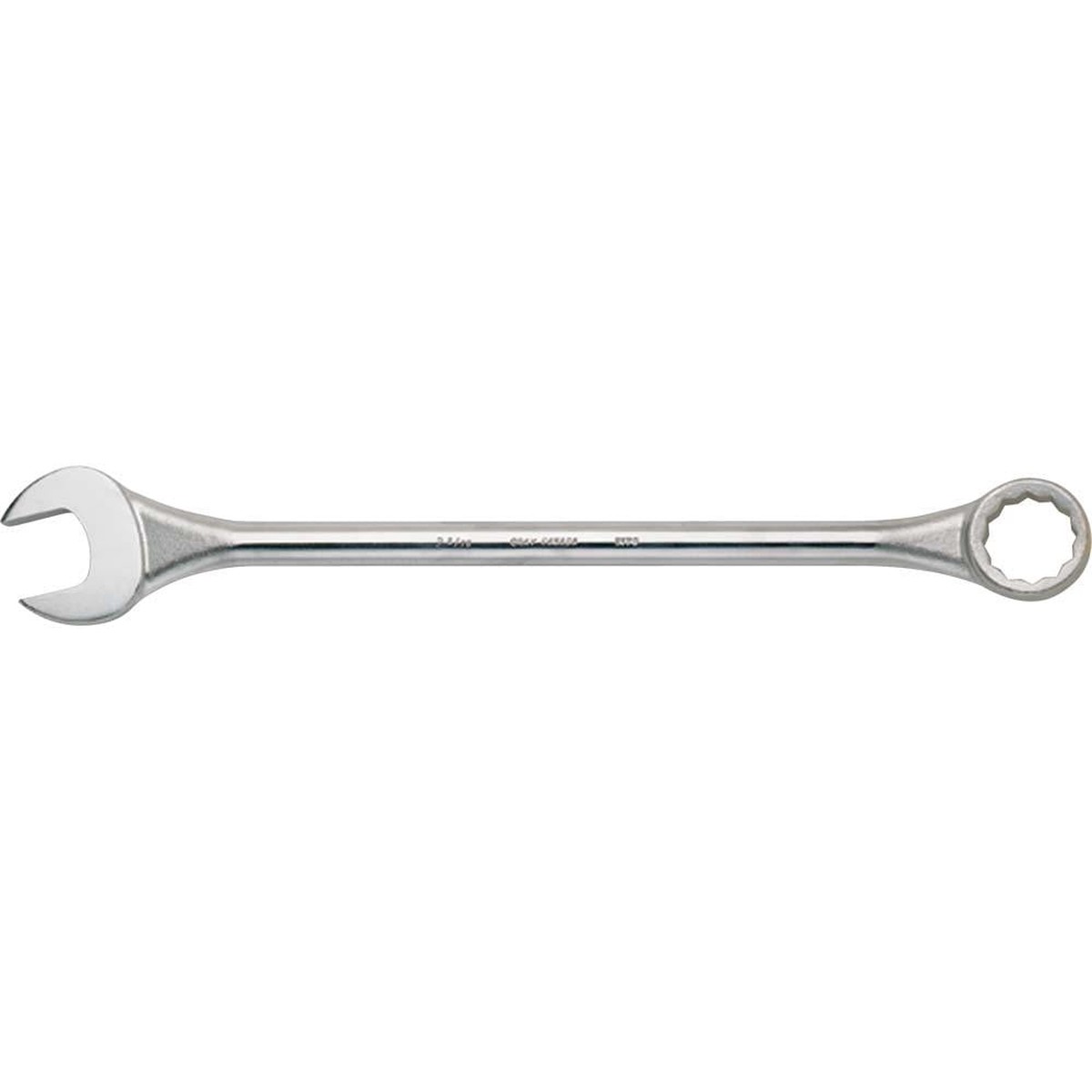 12 Point SAE Round Shank Large Combination Wrenches - 15 Offset - Satin Chrome Finish