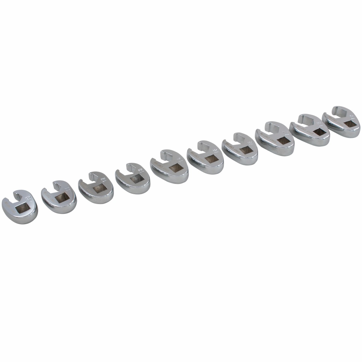 10 Piece 38 Dr Metric Flare Nut Crowfoot Wrench Set