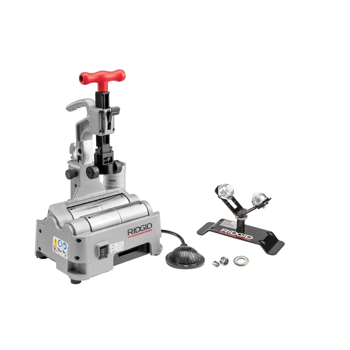 Ridgid 70418 Power Tubing Cutting Machine for Steel Stainless Steel and Aluminum with 137S Reamer PC-116 TS Tube Stand and Spare Wheel
