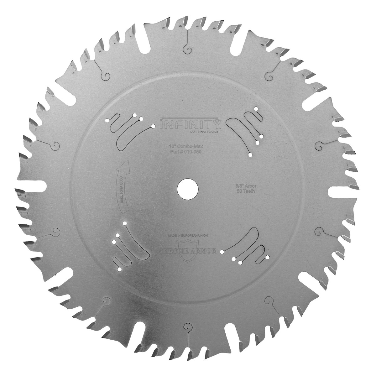 Infinity Tools 10 x 50T Combination Tablesaw Blades 58 Bore