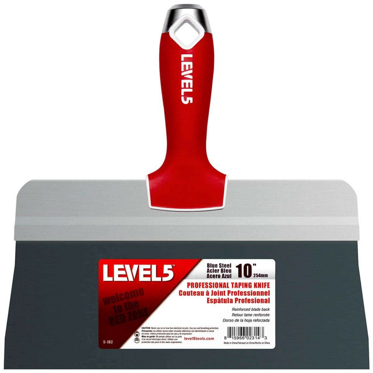 Level5 5-182 10 Blue Steel Big Back Taping Knife with Soft Grip Handles