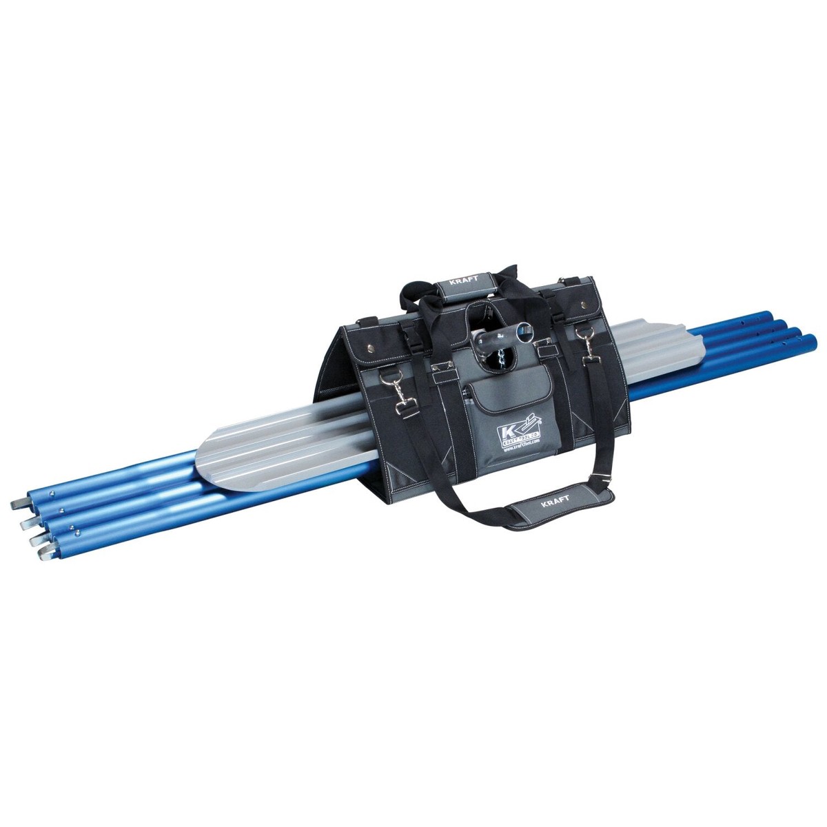 Kraft Tool CC1012 EZY-Tote Tool Carrier with 48 Round End Bull Float Orbit-er Bracket and (4) 6 Ft 1-38 Button Handles