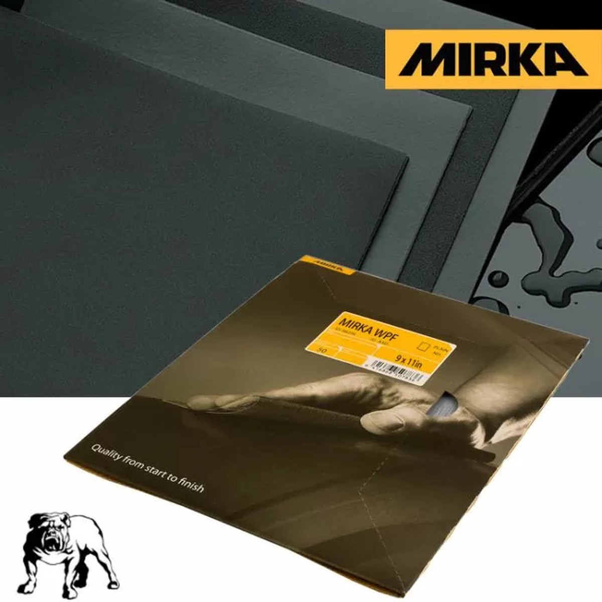 Mirka WetDry Sandpaper - 9 x 11 Sheets
