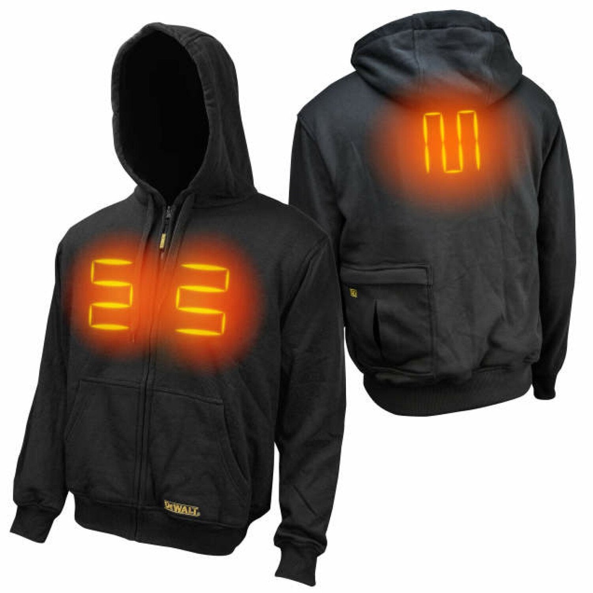 DEWALT DCHJ067 Mens Heated Hoodie Sweatshirt without Battery - BlacK