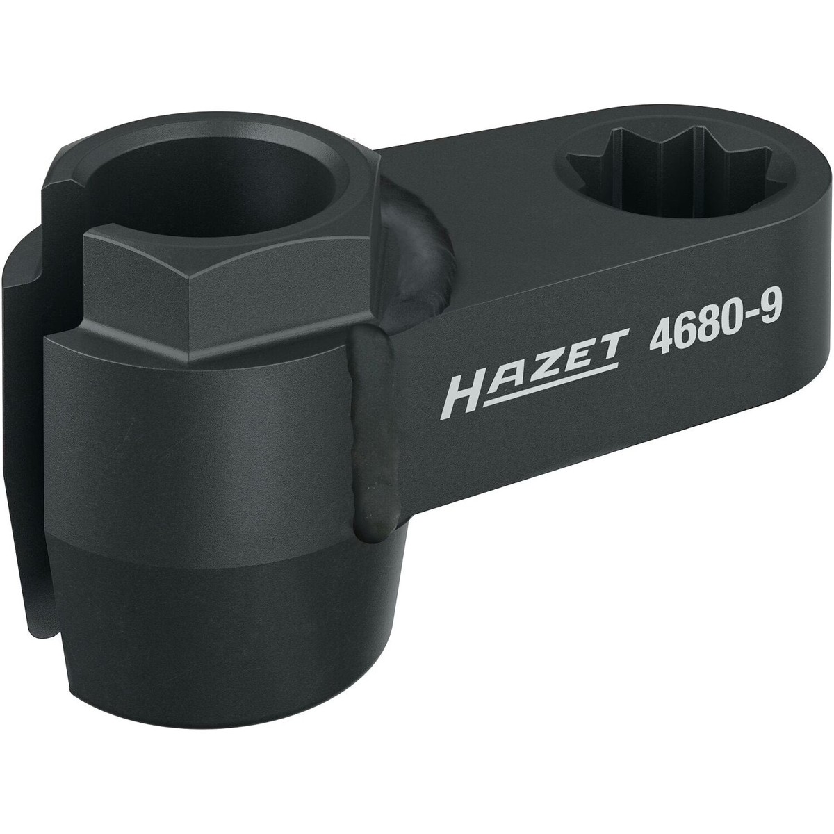 Hazet 4680-9 12 inch Double Square Hollow Exhaust Probe Socket Outside Hexagon profile 19 mm