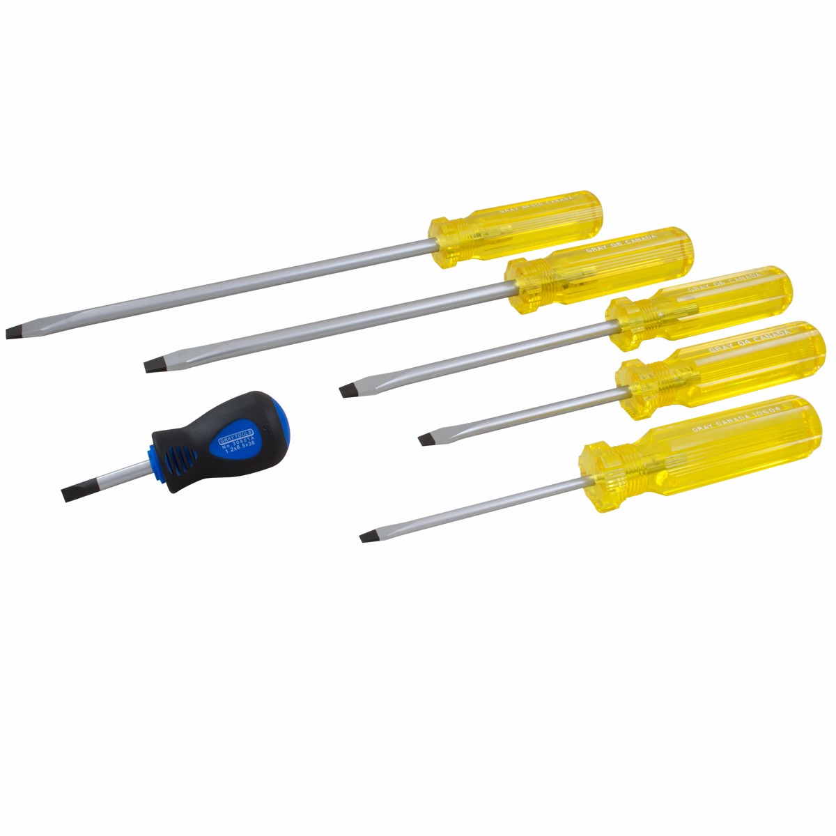 6 Piece Slotted Screwdriver Set