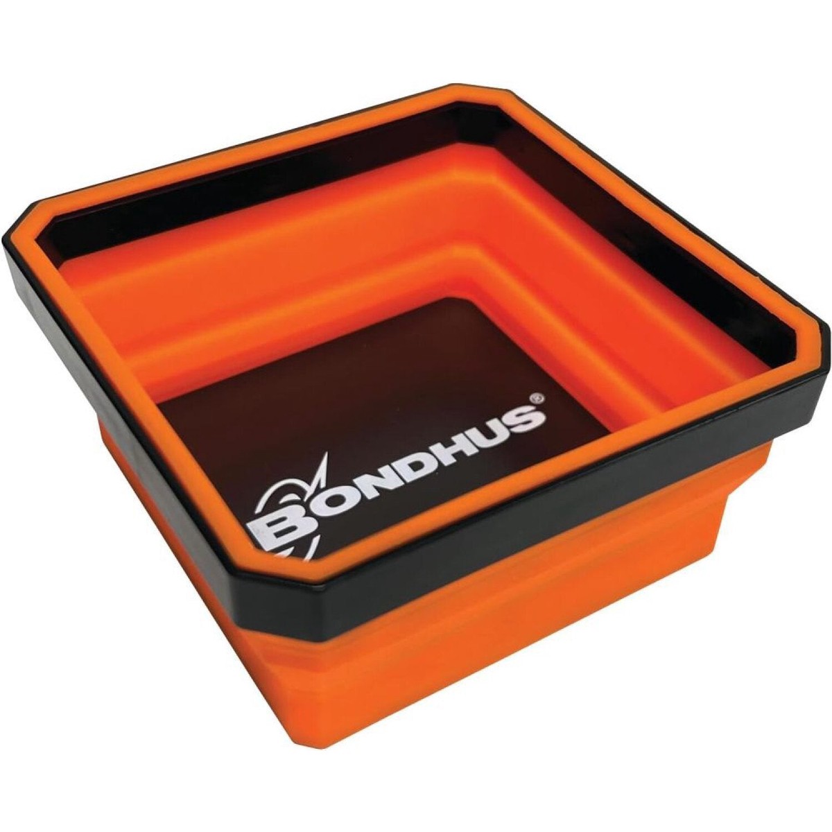 Bondhus 94220 Collapsable Orange Magnetic Parts Tray 4 x 4 x 2 in 2-Pack
