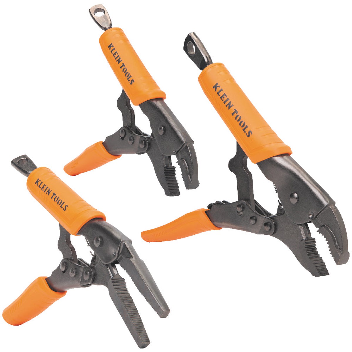 Klein Tools 38665 Locking Pliers Long Nose 6 Curved Jaw 7 10 3 Pc