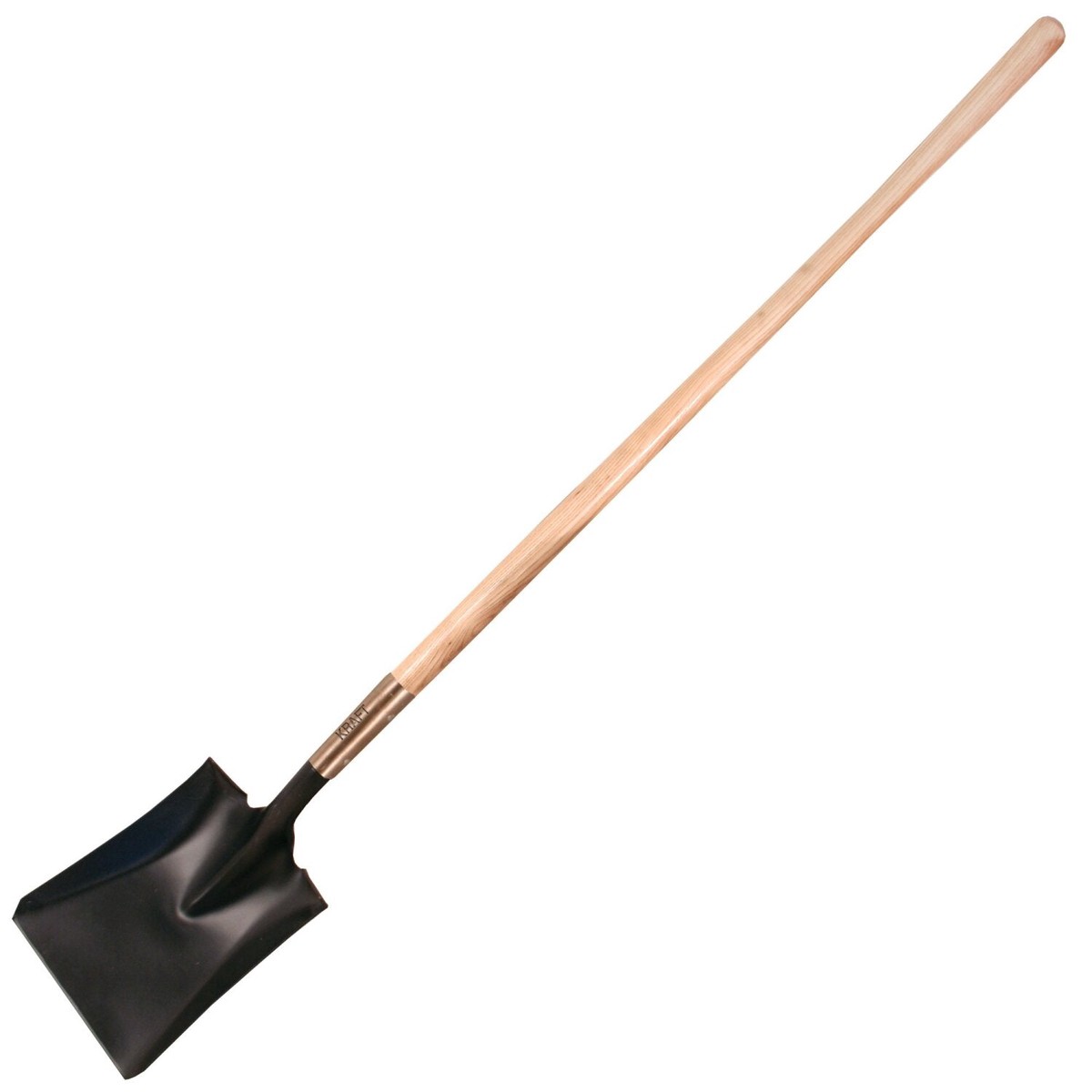 Kraft Tool GG861 Square Point Shovel with 48 Long Wood Handle