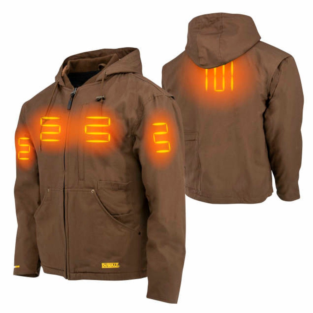 DEWALT DCHJ076ATD1 Mens Heated Coat Kitted - Tobacco
