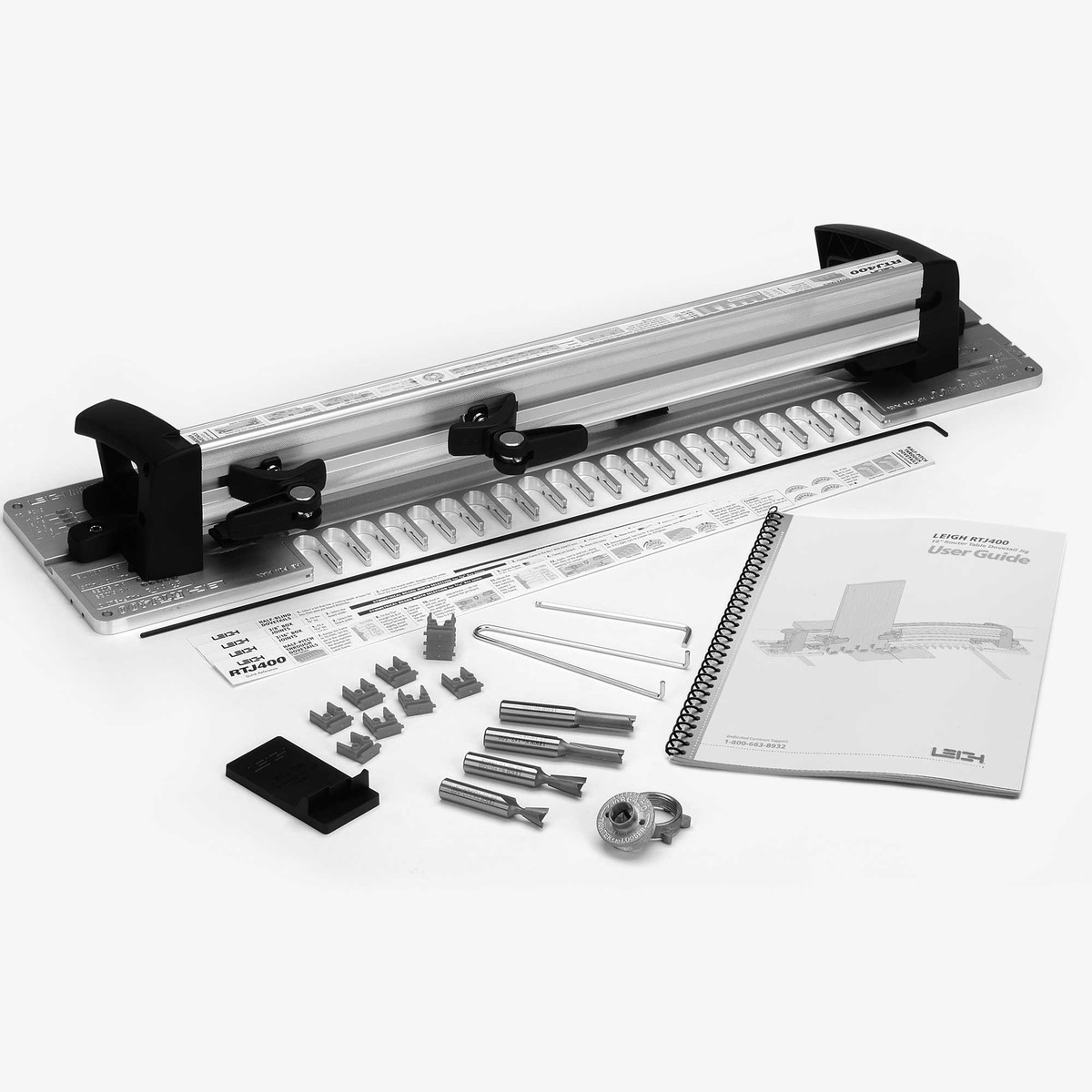 Leigh RTJ400 Router Table Dovetail Jig and 11-Pc Accessory Kit Package