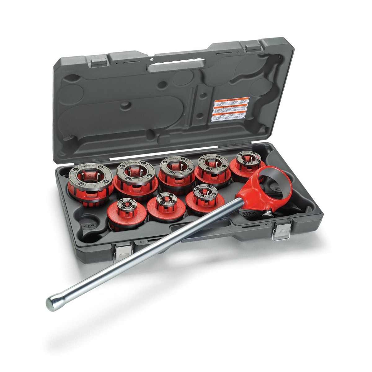 Ridgid 13088 11-R Enclosed Manual Ratchet Threader Set 12 in to 2 in BSPT