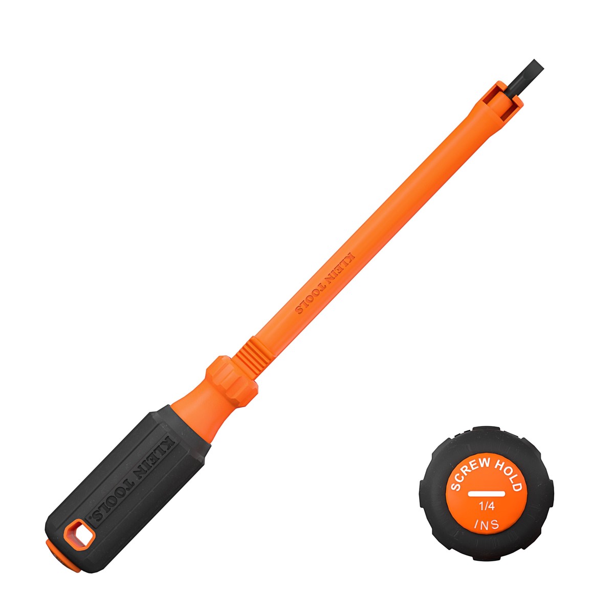 Klein Tools 32215INS 14 Slotted Insulated Hooded Screw Holding Screwdriver