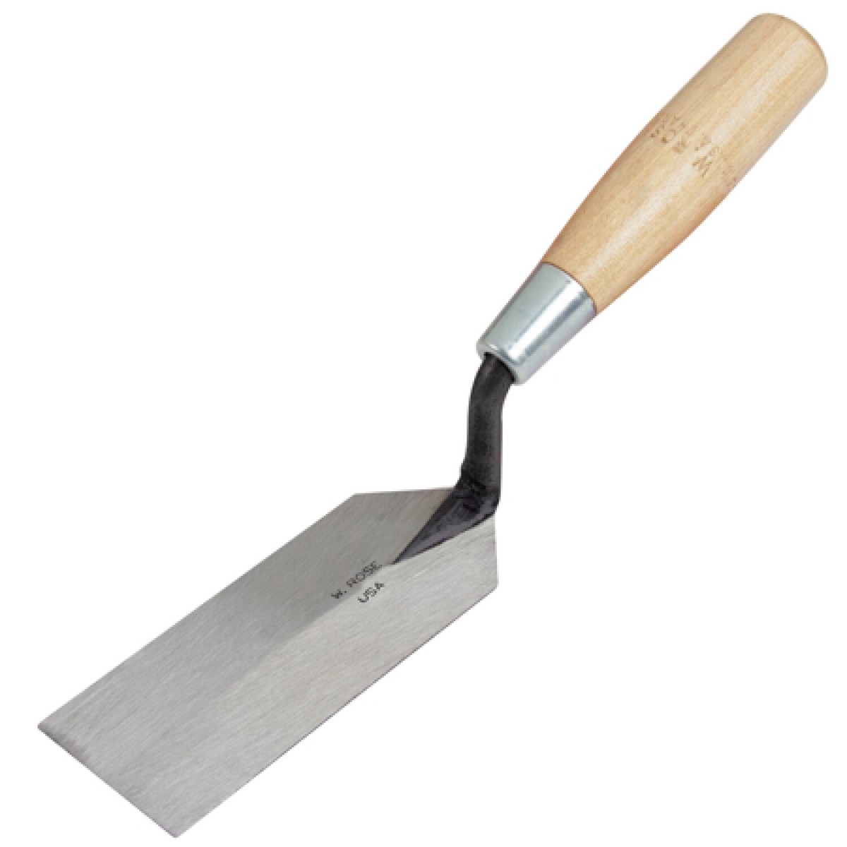 WRose RO58-6 6 x 2 Margin Trowel with Wood Handle