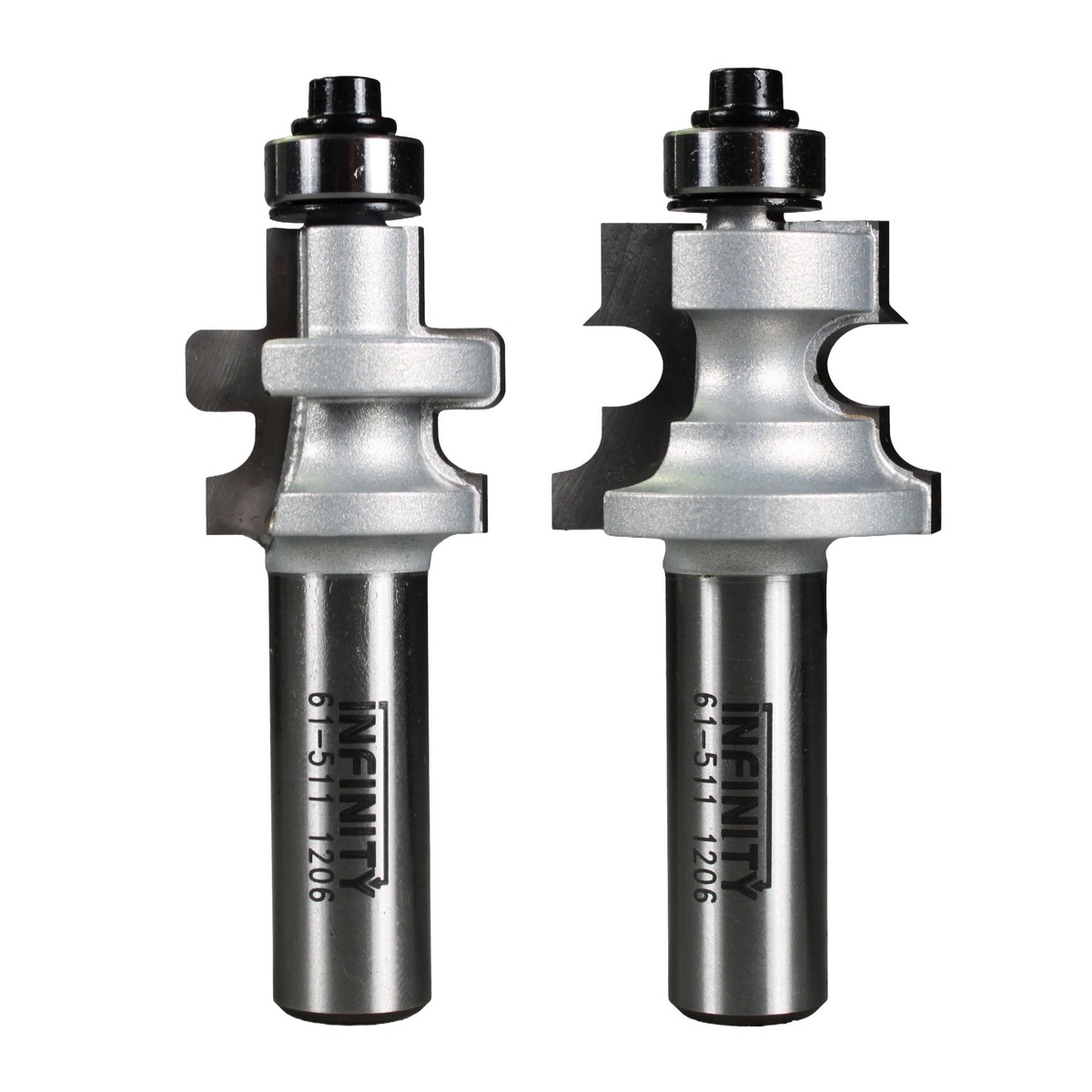 Infinity Tools 12 Shank 2-Pc Floor Making Router Bit Set with Nail Slot