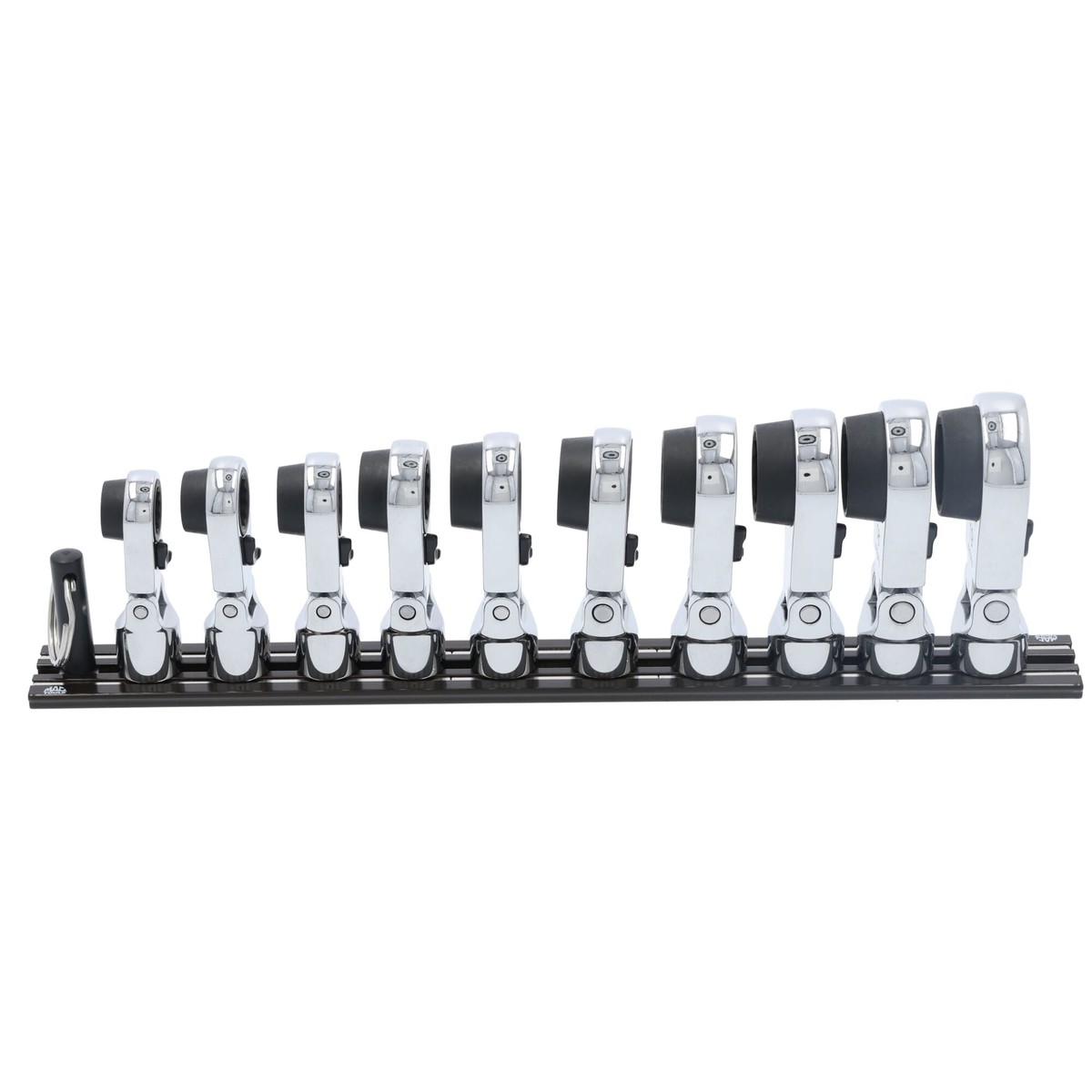 10Pc 38 Dr Offset Ratcheting Flex Wrench Head Attachment Set - 12Pt