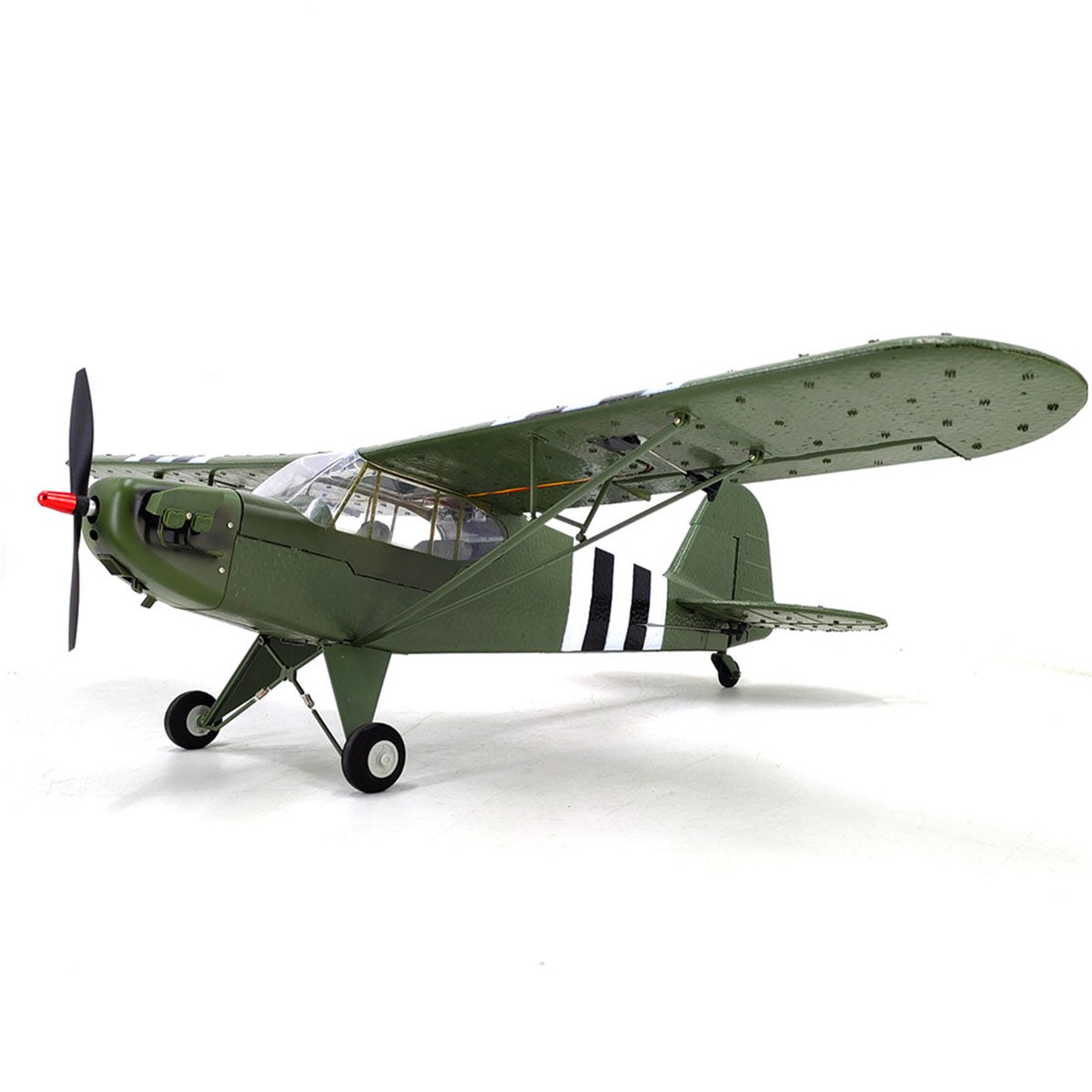 116 RC Airplane WWII PIPER J-3 CUB RC 4CH Brushless Fixed-wing Aircraft Model Military Plane Toy (RTF Version)